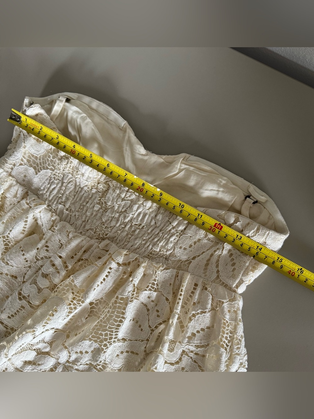 Maeve Anthropologie Lace Mini Dress white Ivory Coquette Romantic NWT Medium - Picture 17 of 17